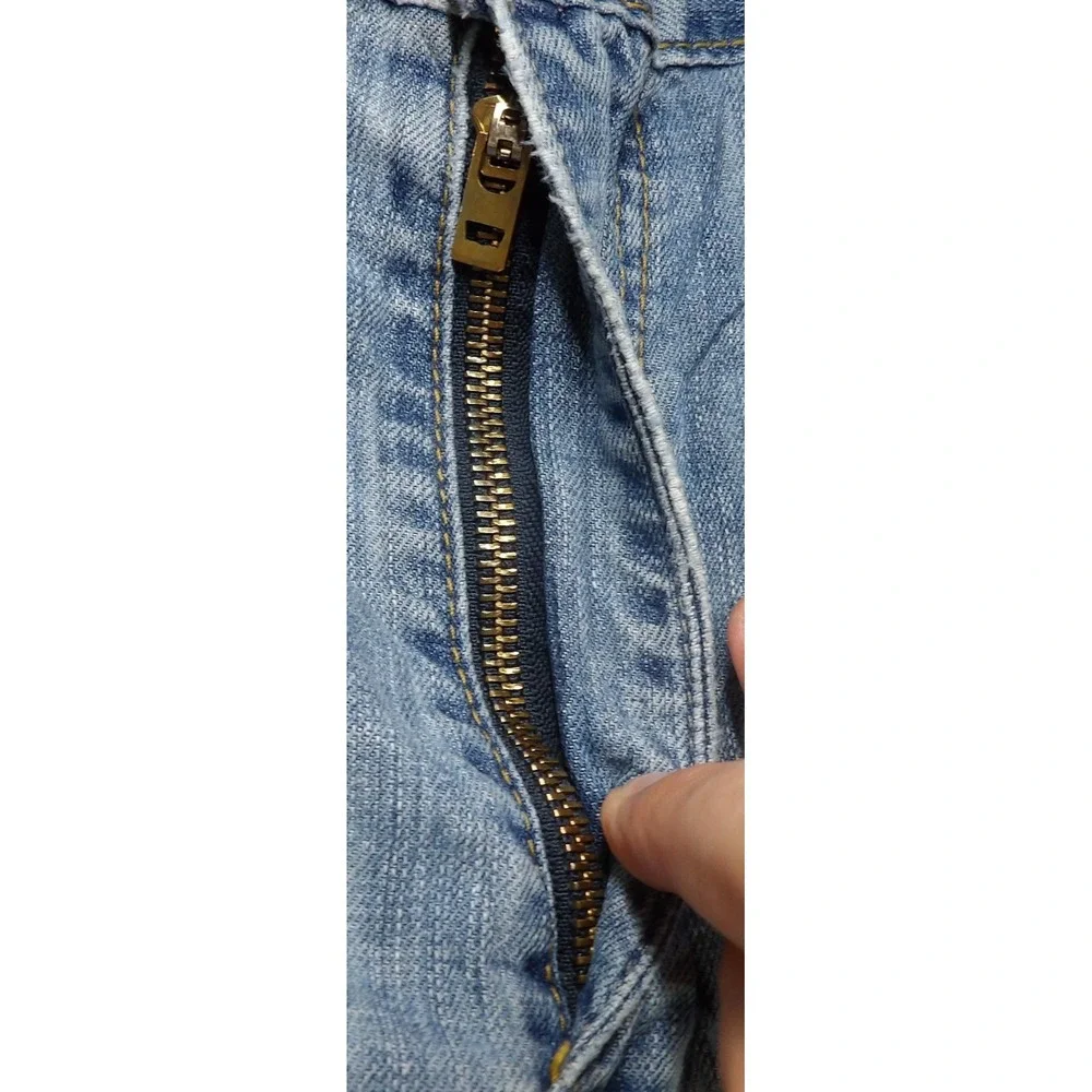 Levi's 569 Loose Straight Jeans Men W34 L32 Light Wash Blue Denim Relaxed Baggy